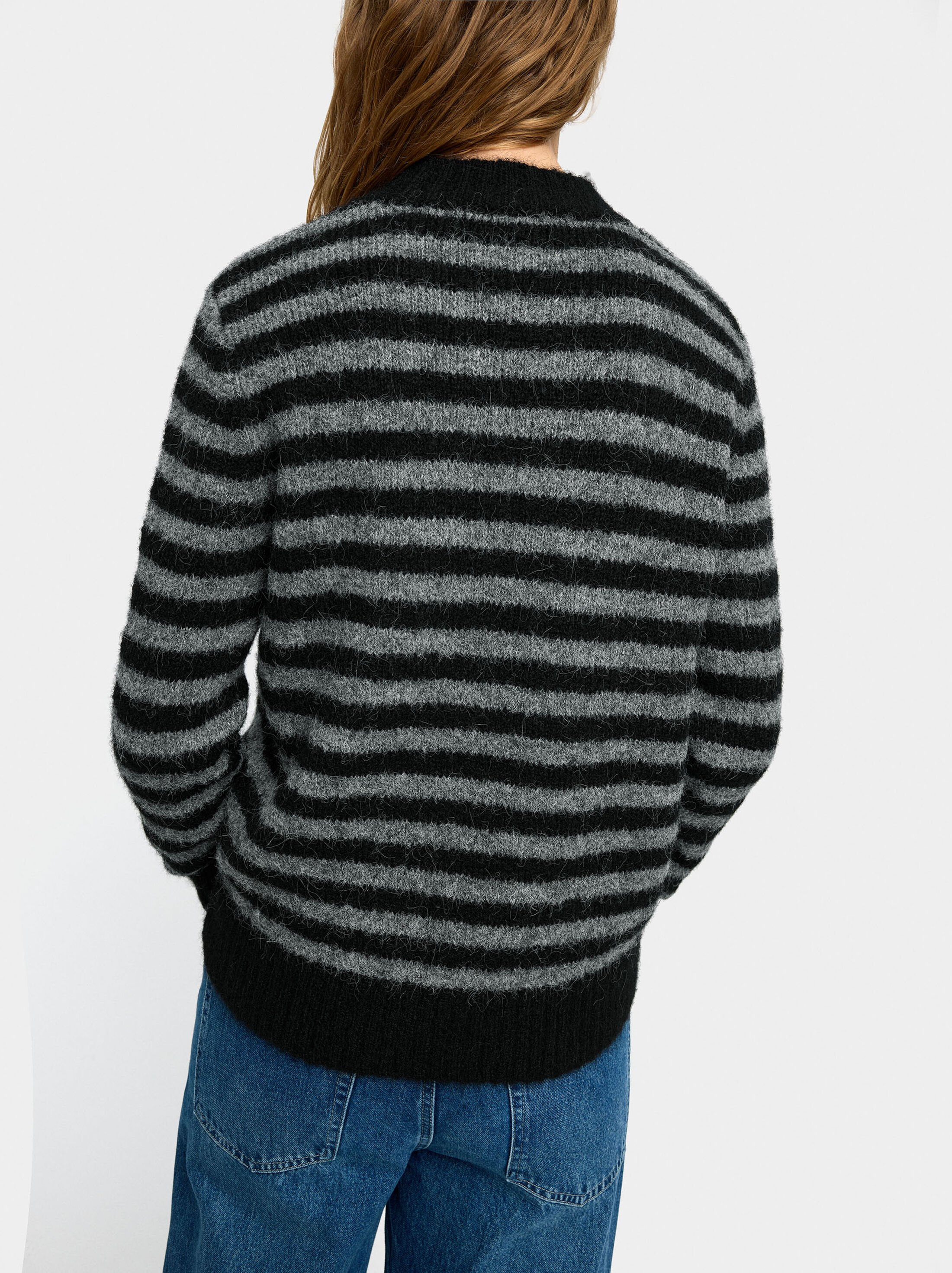 Knit sweater with stripes image number 3.0