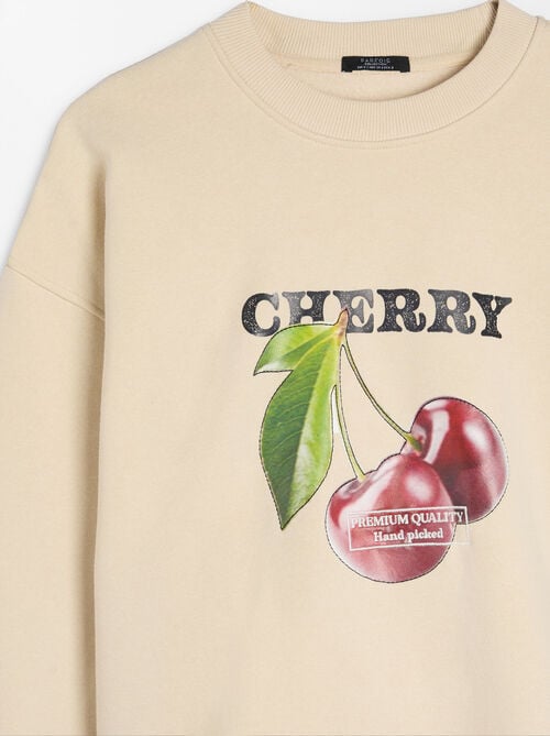 Sudadera estampado cerezas