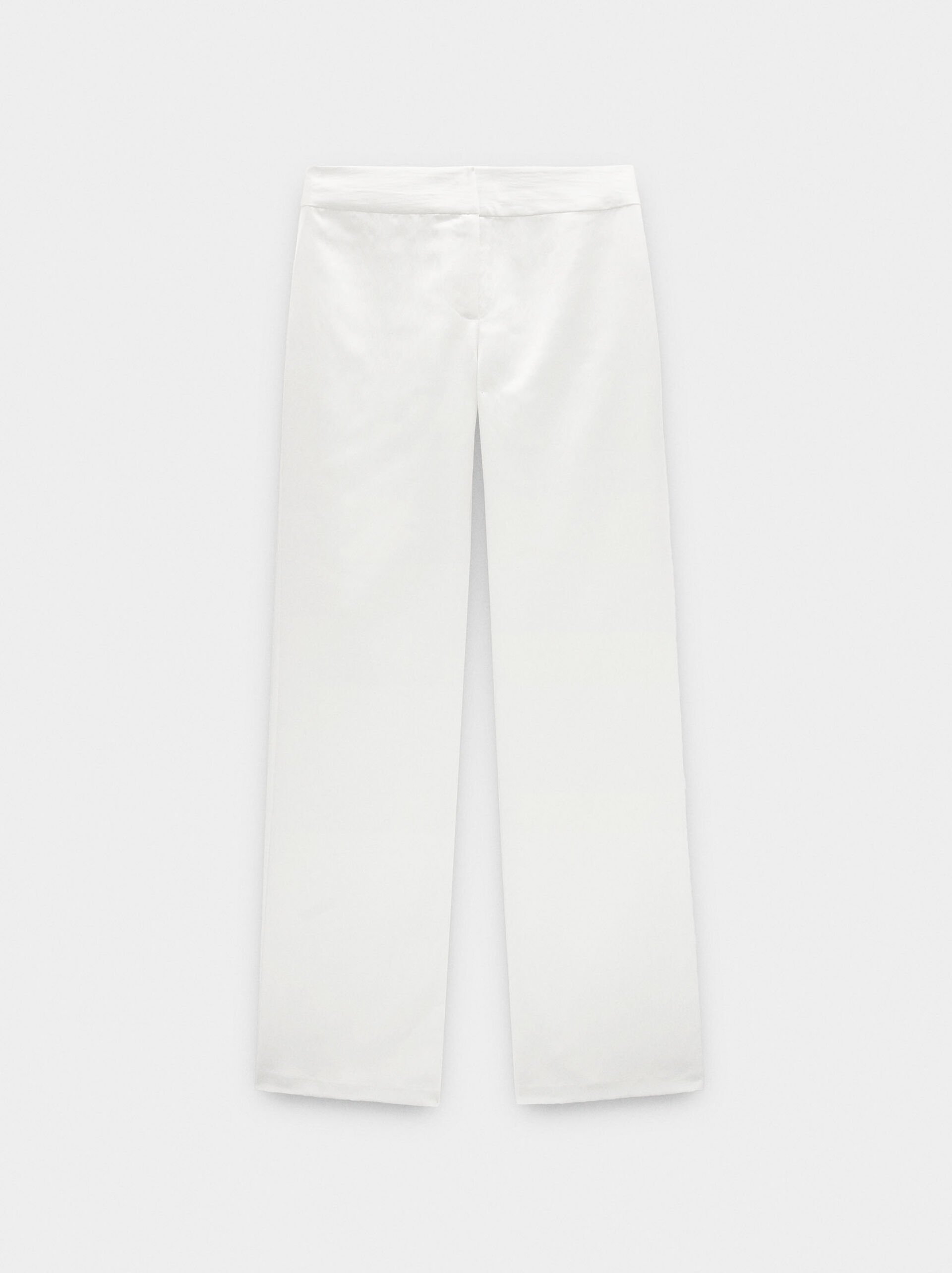 Straight trousers with mid-rise waist image number 4.0