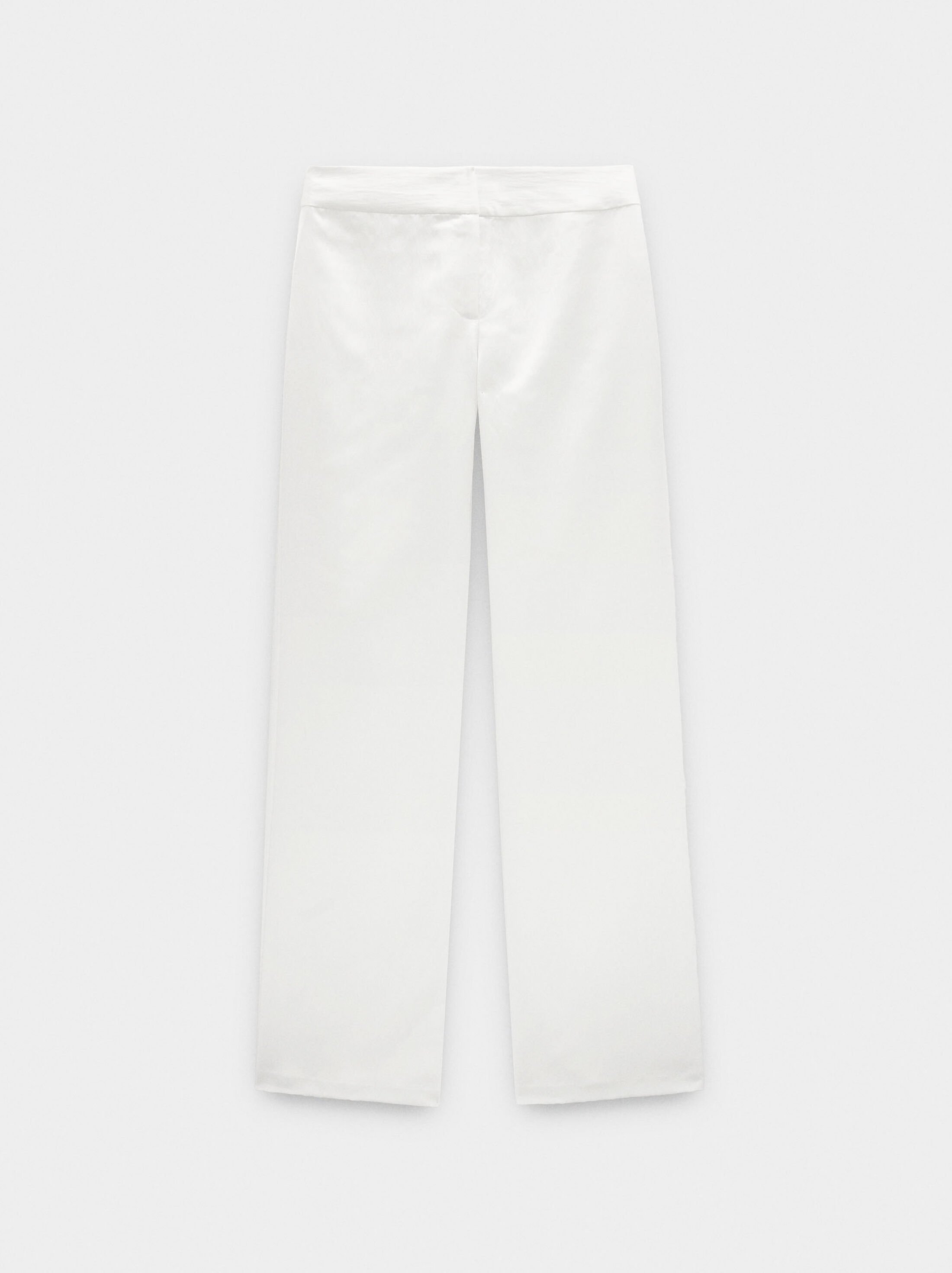 Straight trousers with mid-rise waist image number 4.0
