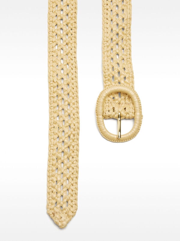 Macramé belt with buckle
