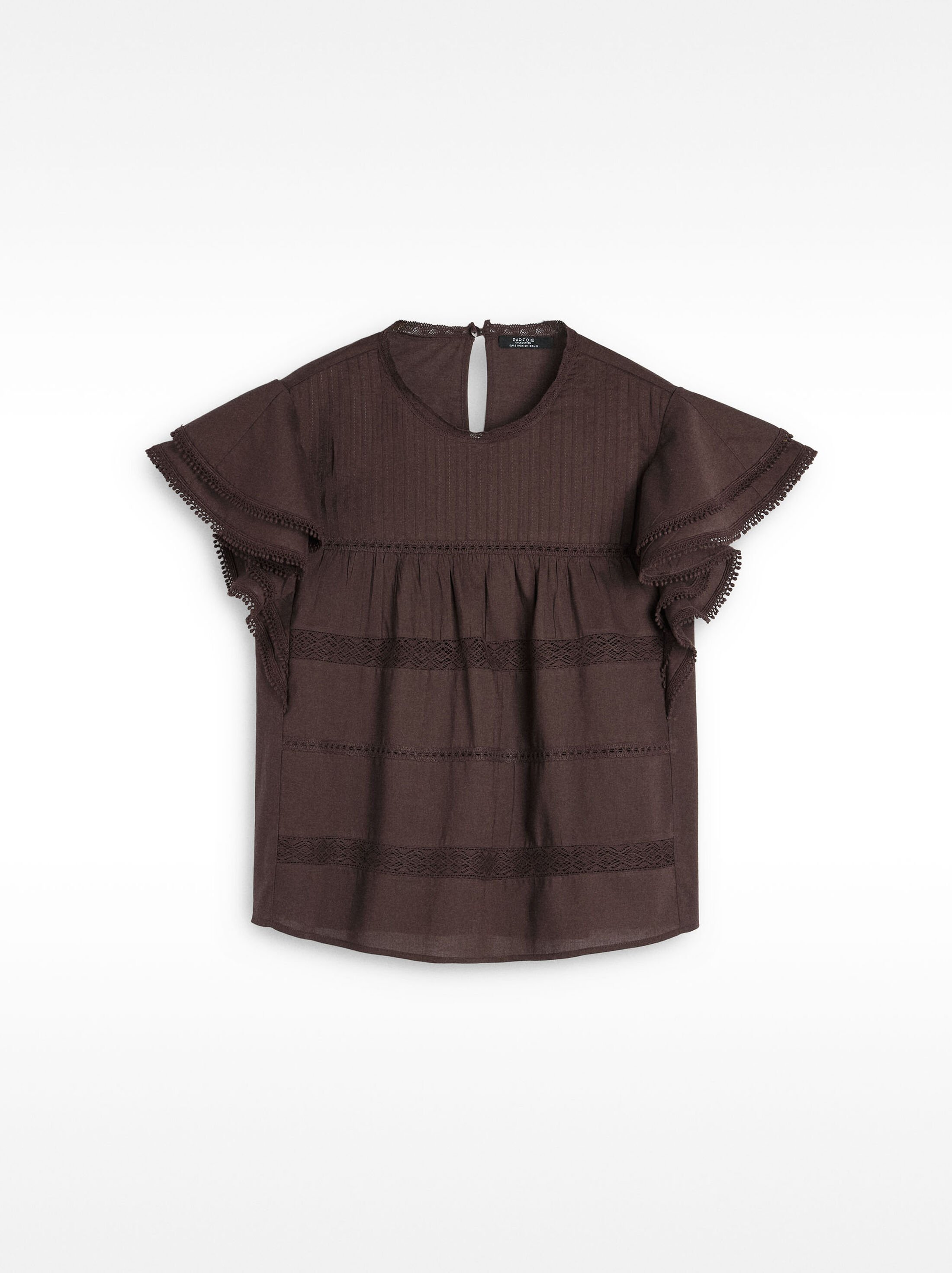Blusa 100% de algodón con volantes image number 5.0