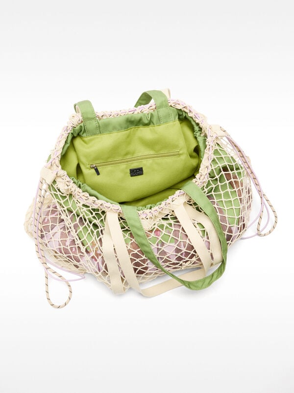 Mesh bag with removable bag