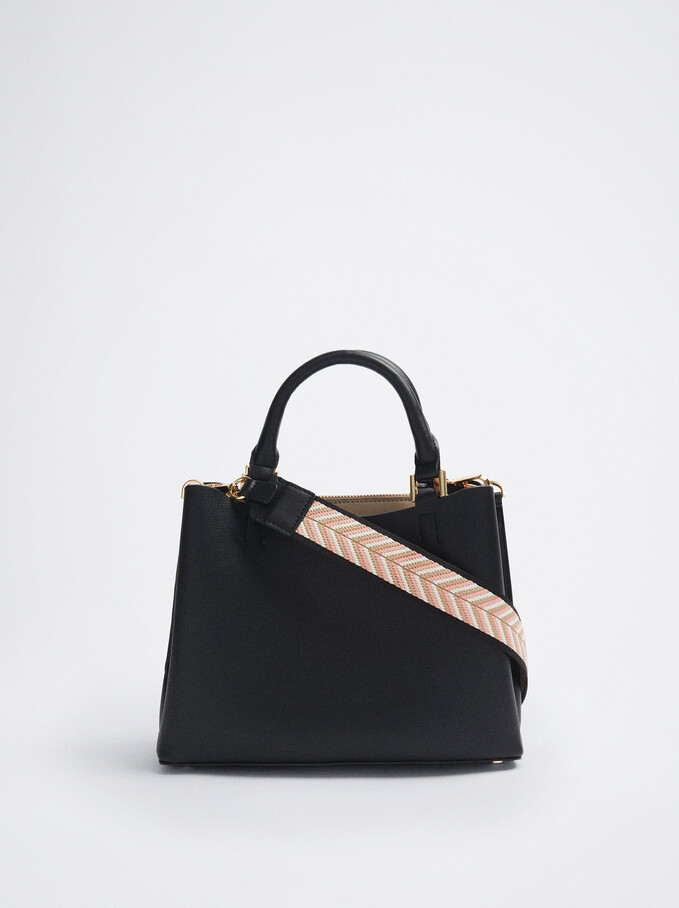 Basic Tote With Double Handle, Black, hi-res