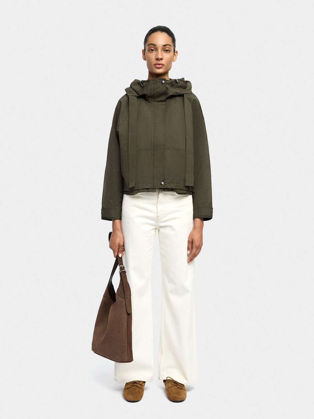 Light parka with hood