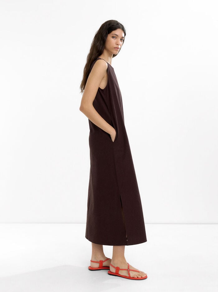 Vestido de algodón y lino