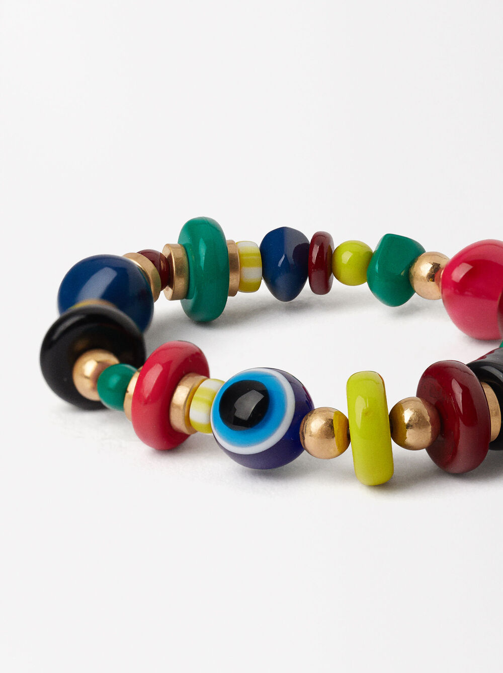 Bracelet Élastique À Perles Multicolores