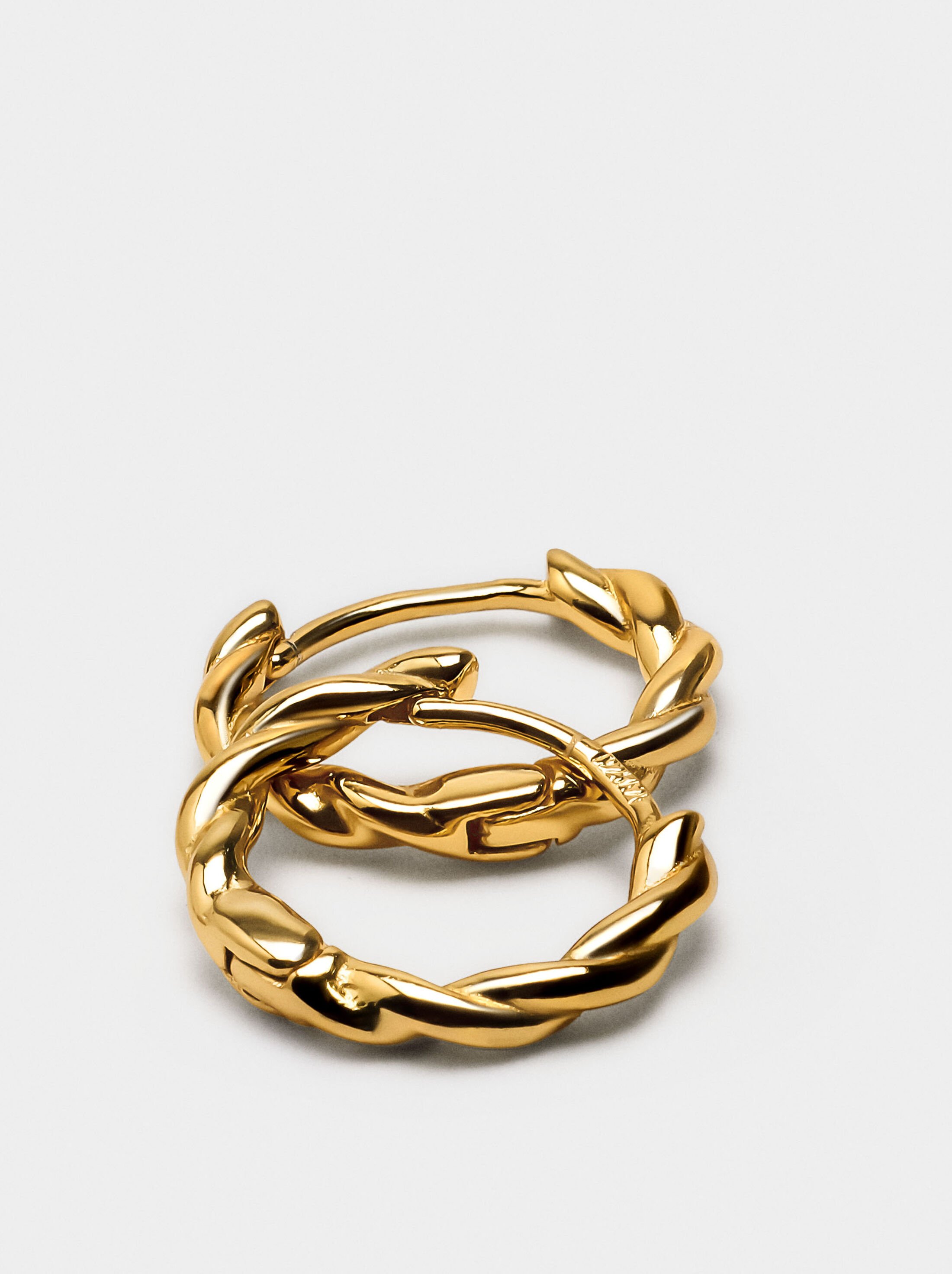 Braided hoop earrings - 925 sterling silver image number 1.0