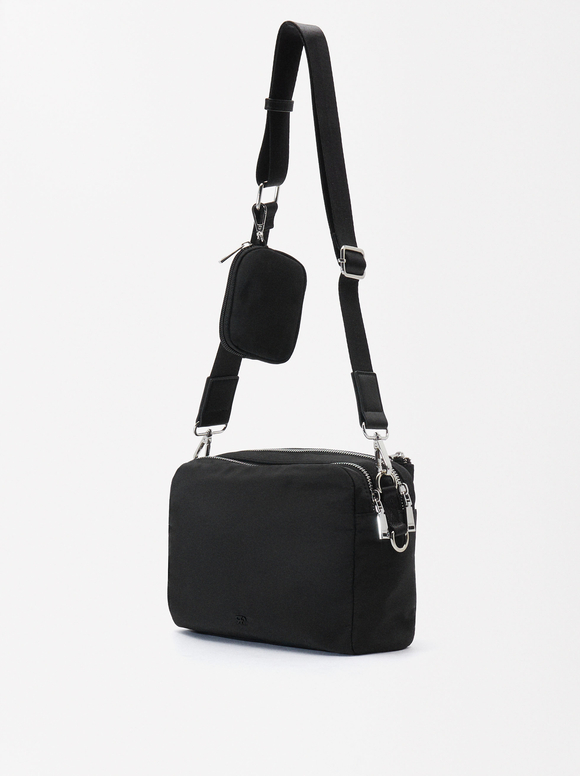 Everyday Crossbody Bag With Removable Purse, Black, hi-res