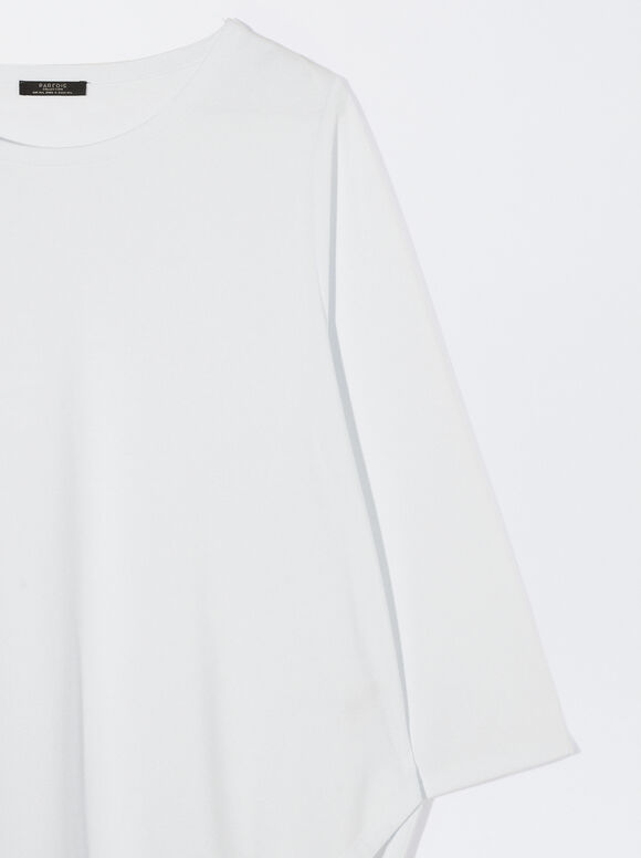 T-Shirt À Manches Longues, Blanc, hi-res