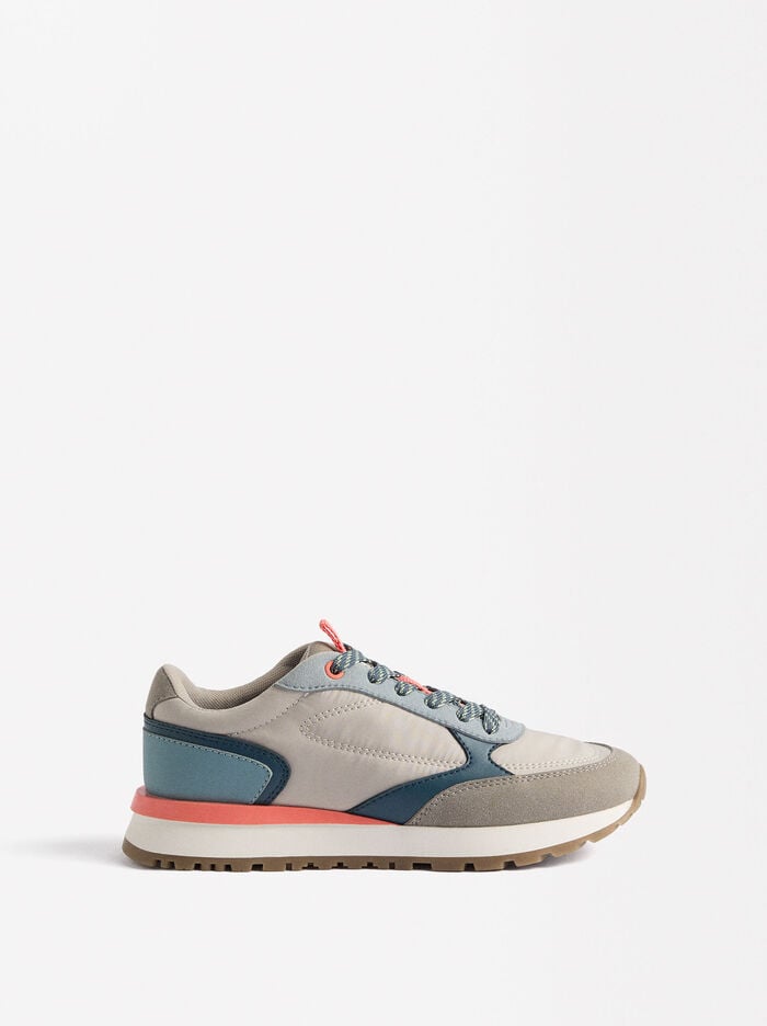 Multicolored contrast sneakers