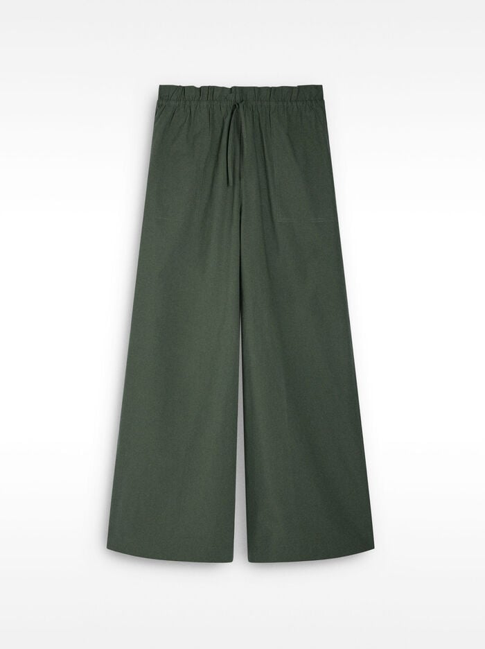 Pantalón 100 % algodón con fruncido