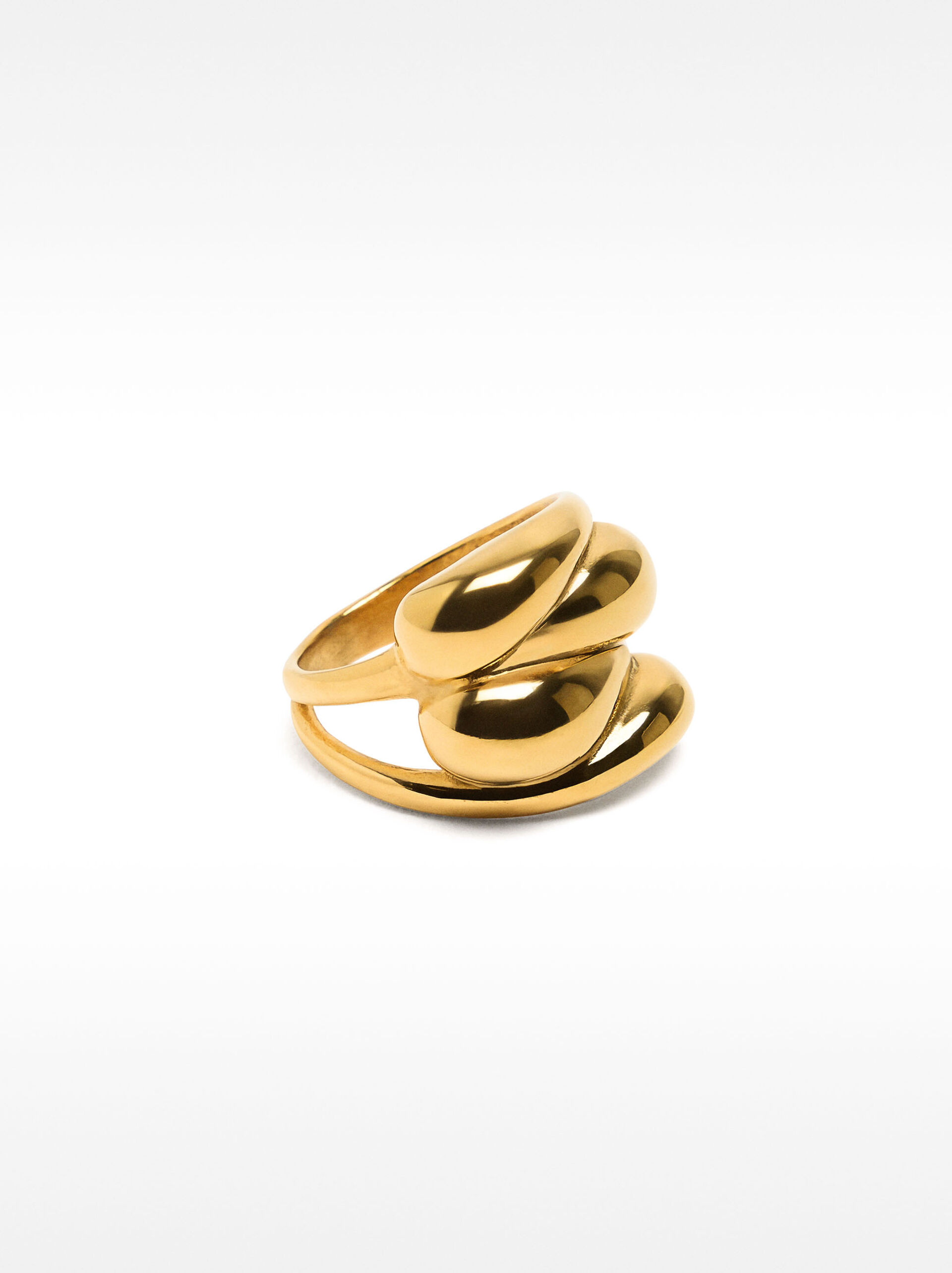 Wide intertwined ring - stainless steel image number 3.0