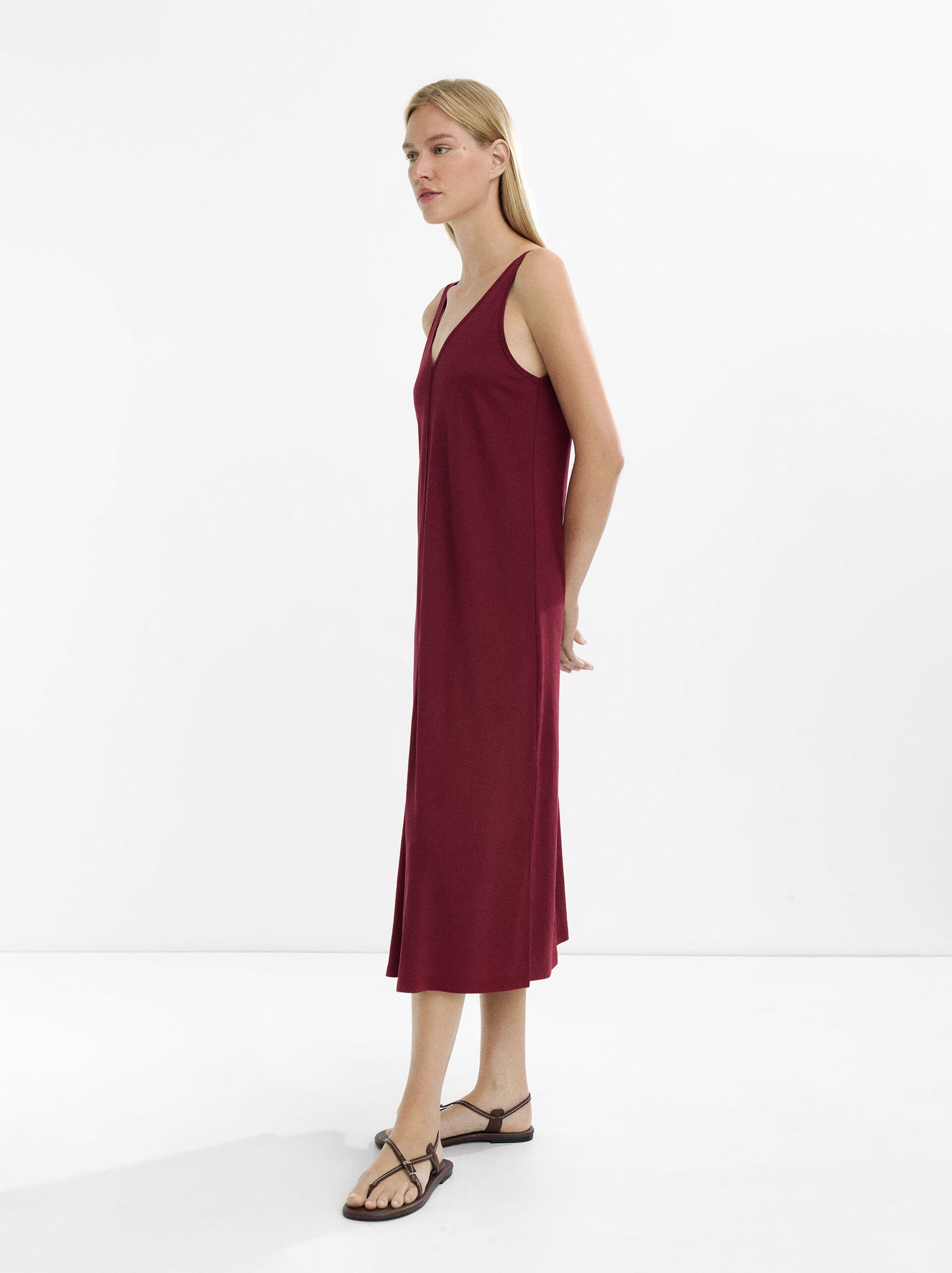 Midi dress with straps image number 1.0