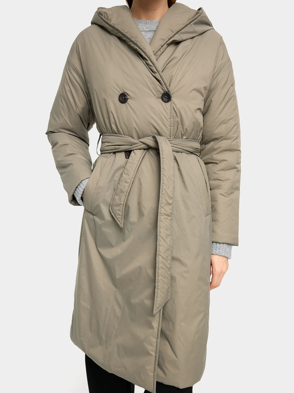 Gesteppter Wickelmantel