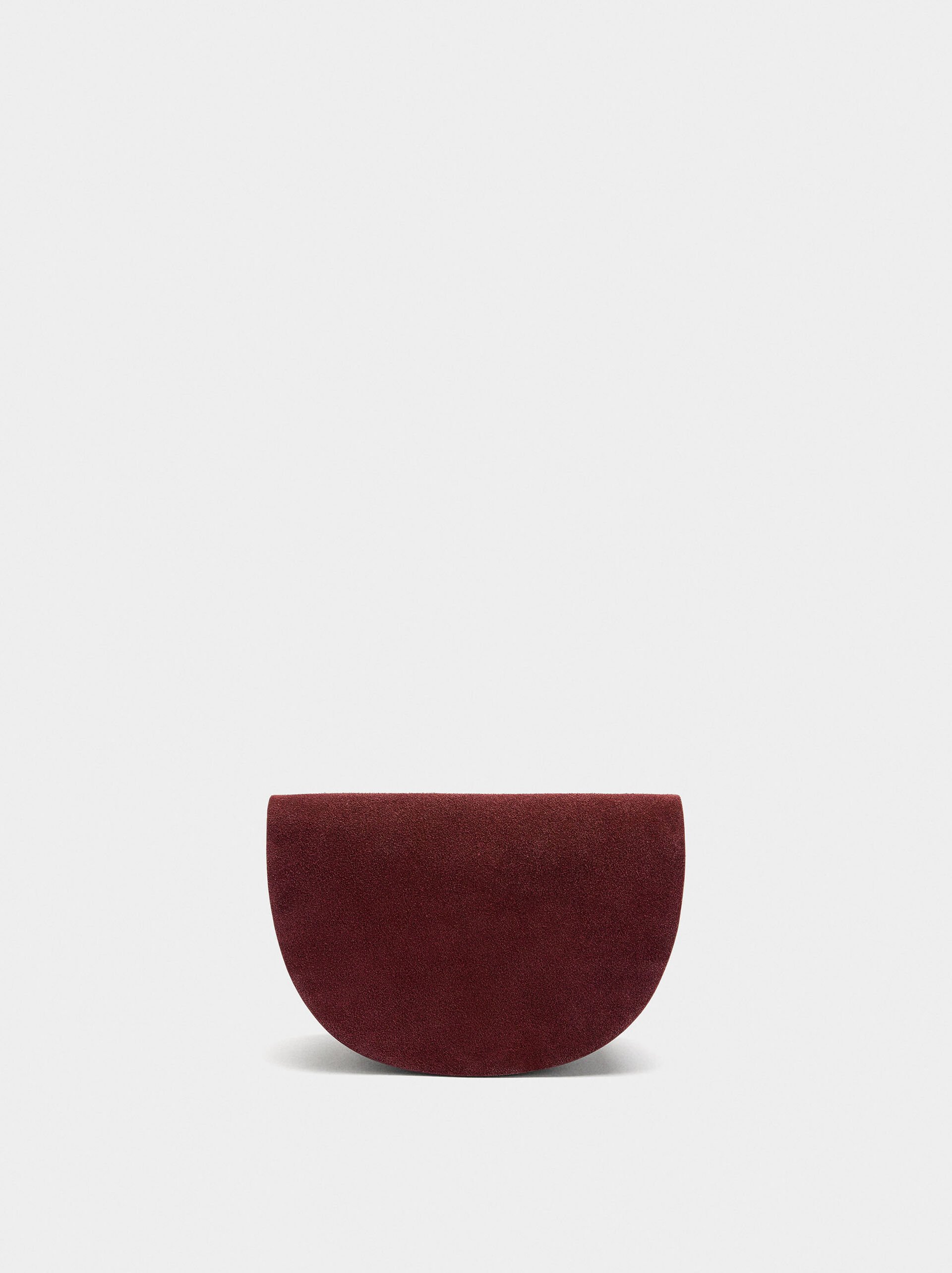 Suede crossbody bag with flap image number 0.0