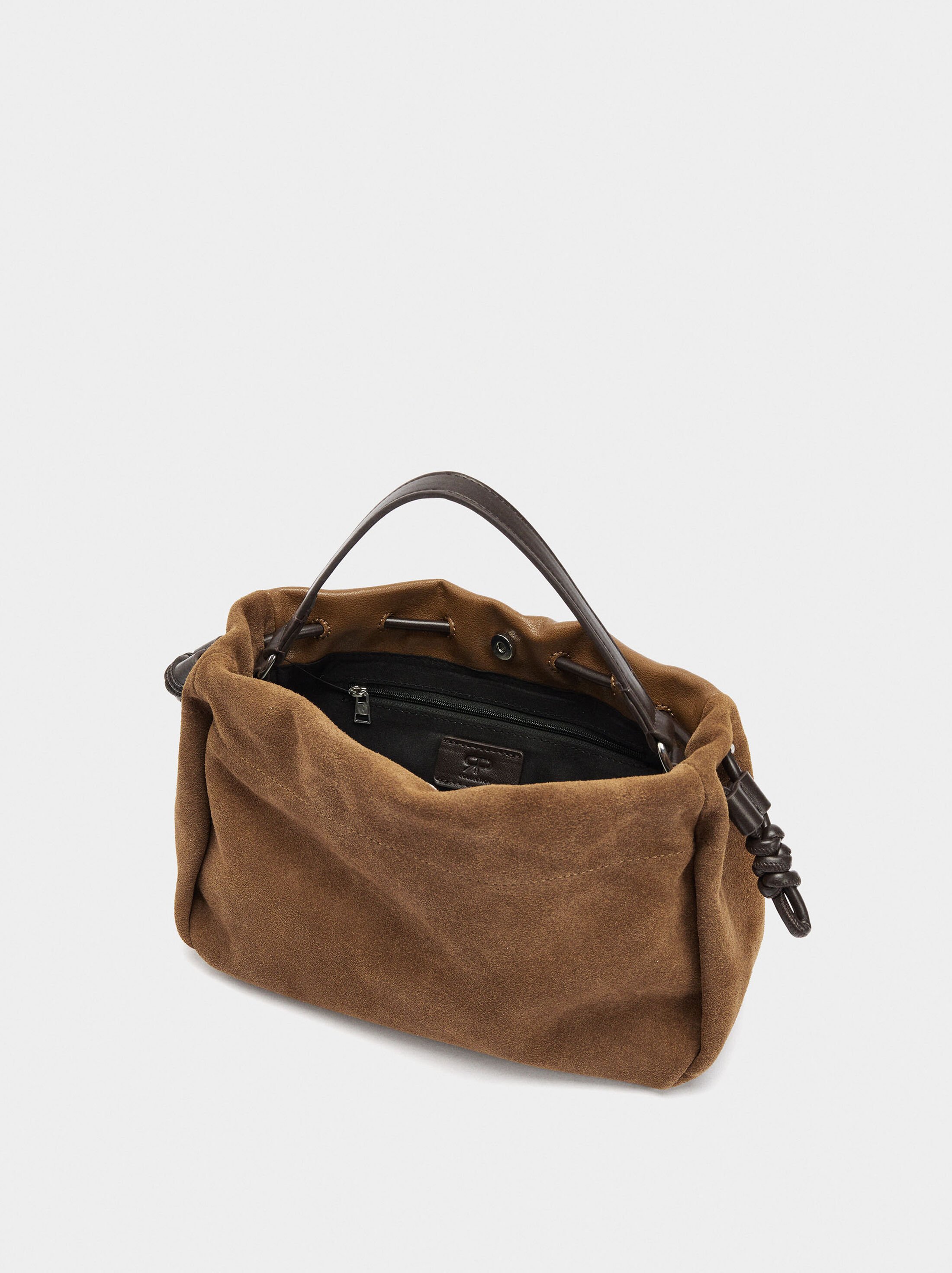 Handbag with suede leather image number 3.0