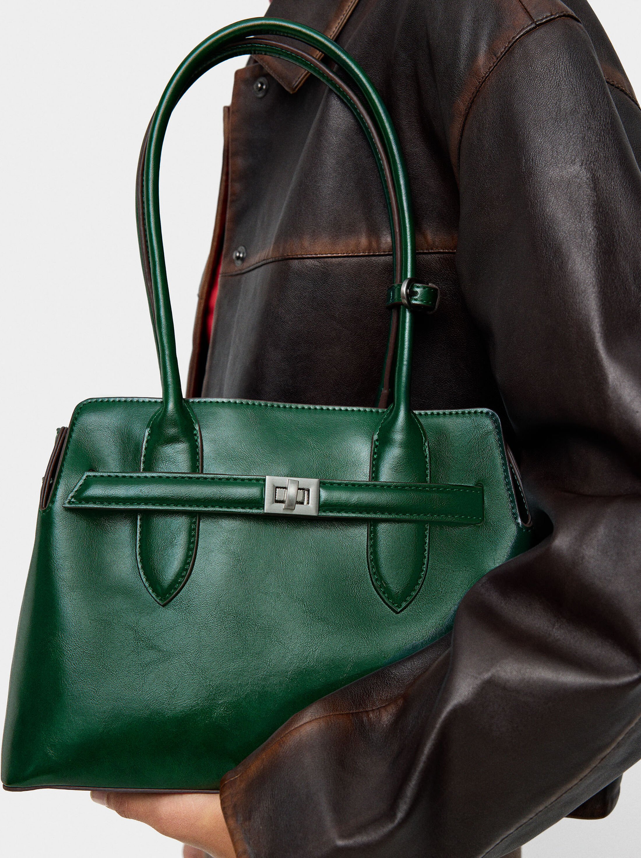 Tote bag with belt image number 1.0