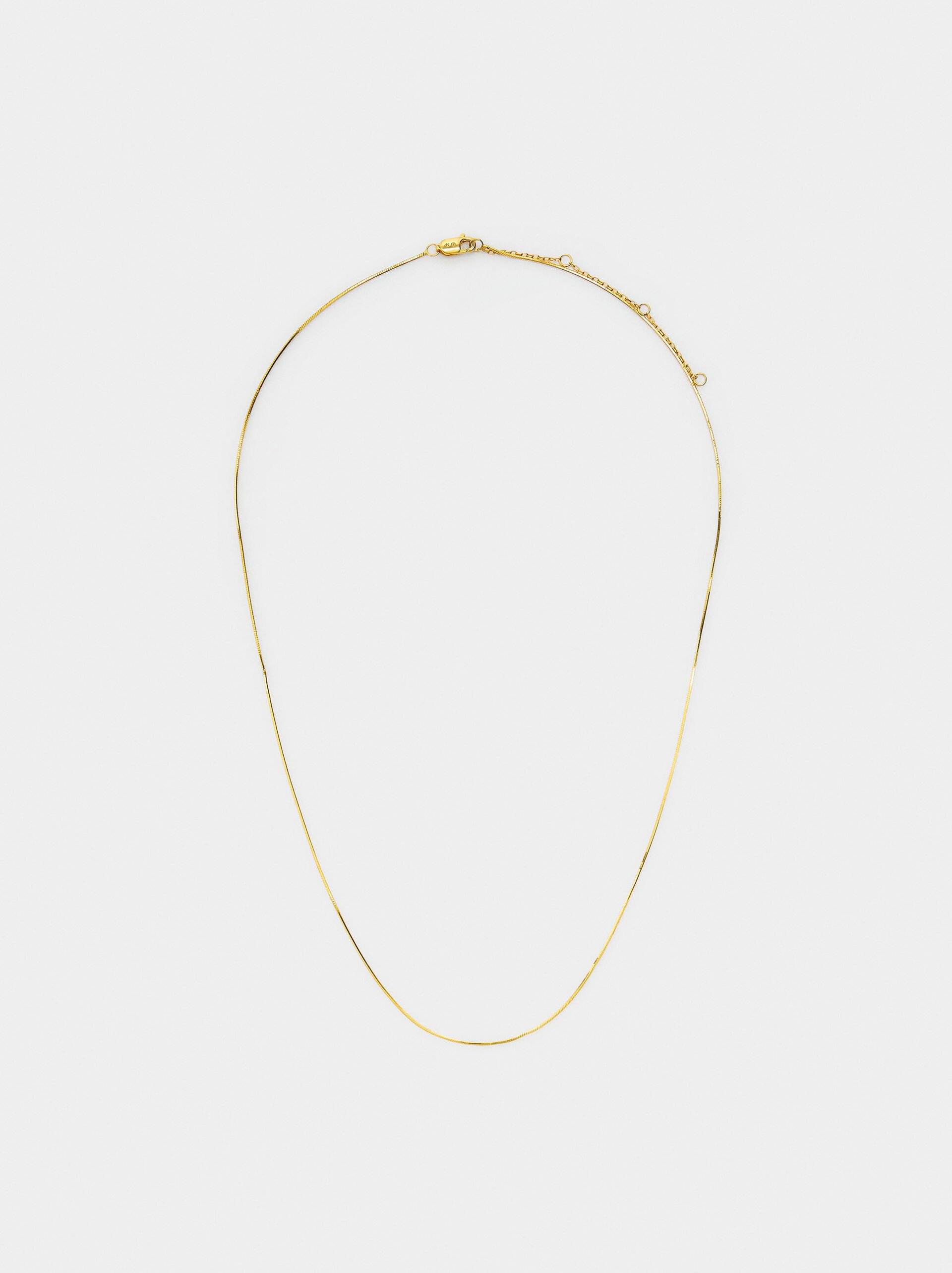 Collar cadena de cobra - plata de ley 925 image number 2.0