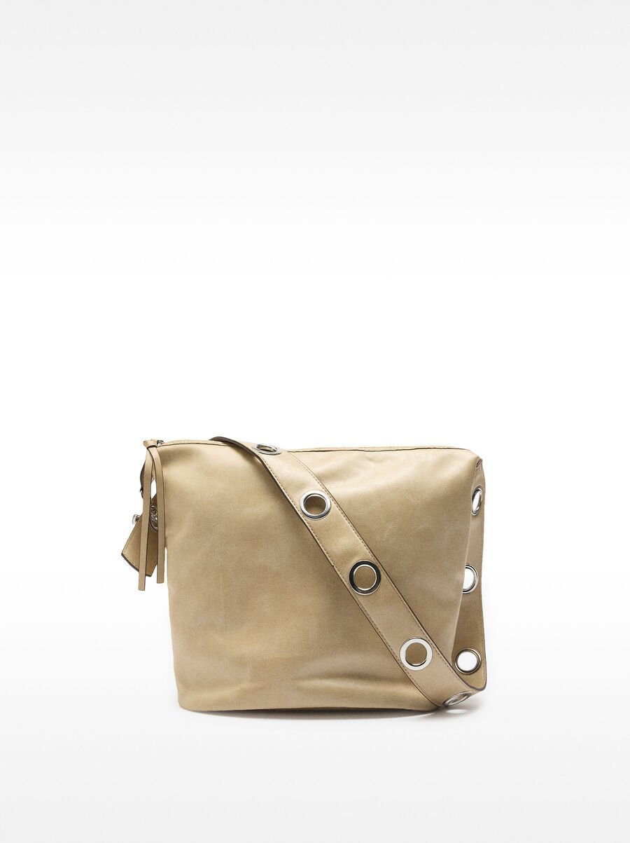 Bolso de hombro efecto craquelado