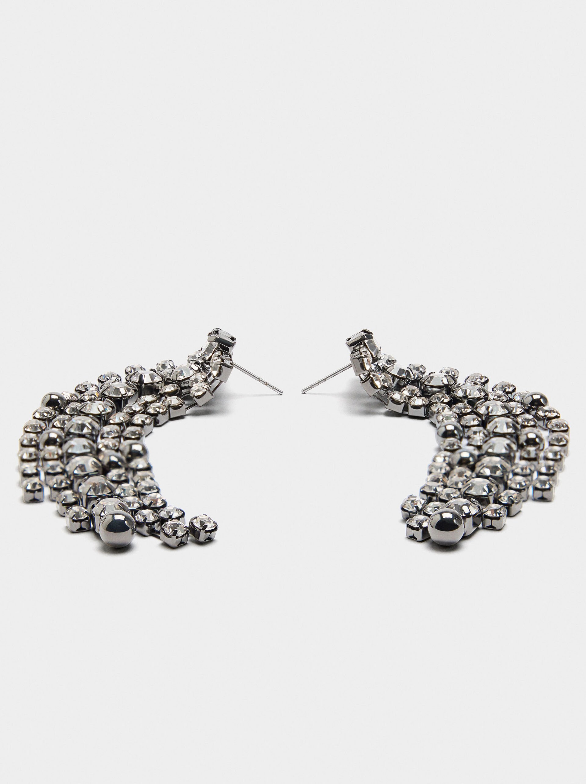 Long earrings with crystals image number 3.0