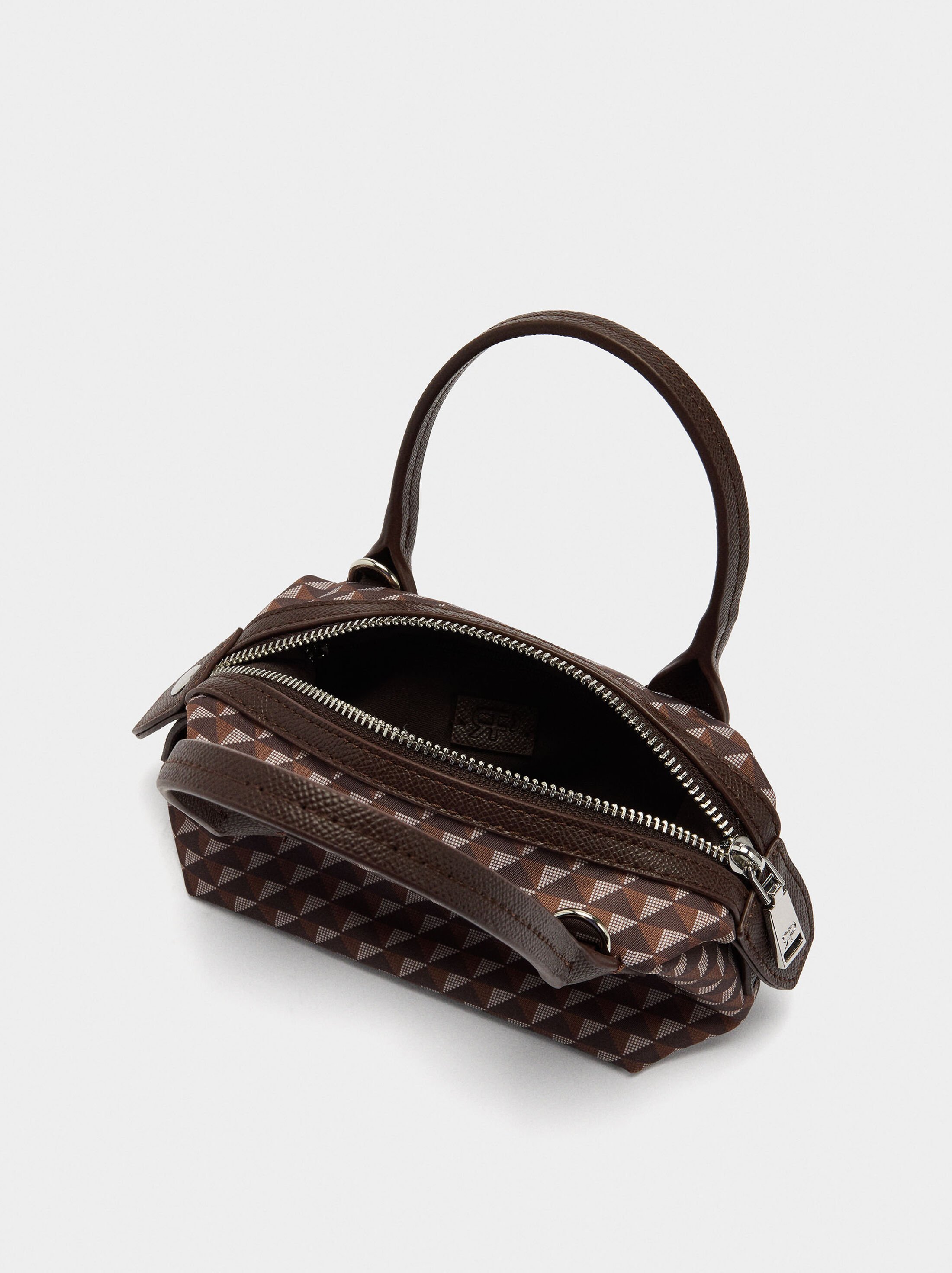 Nylon printed crossbody bag image number 3.0