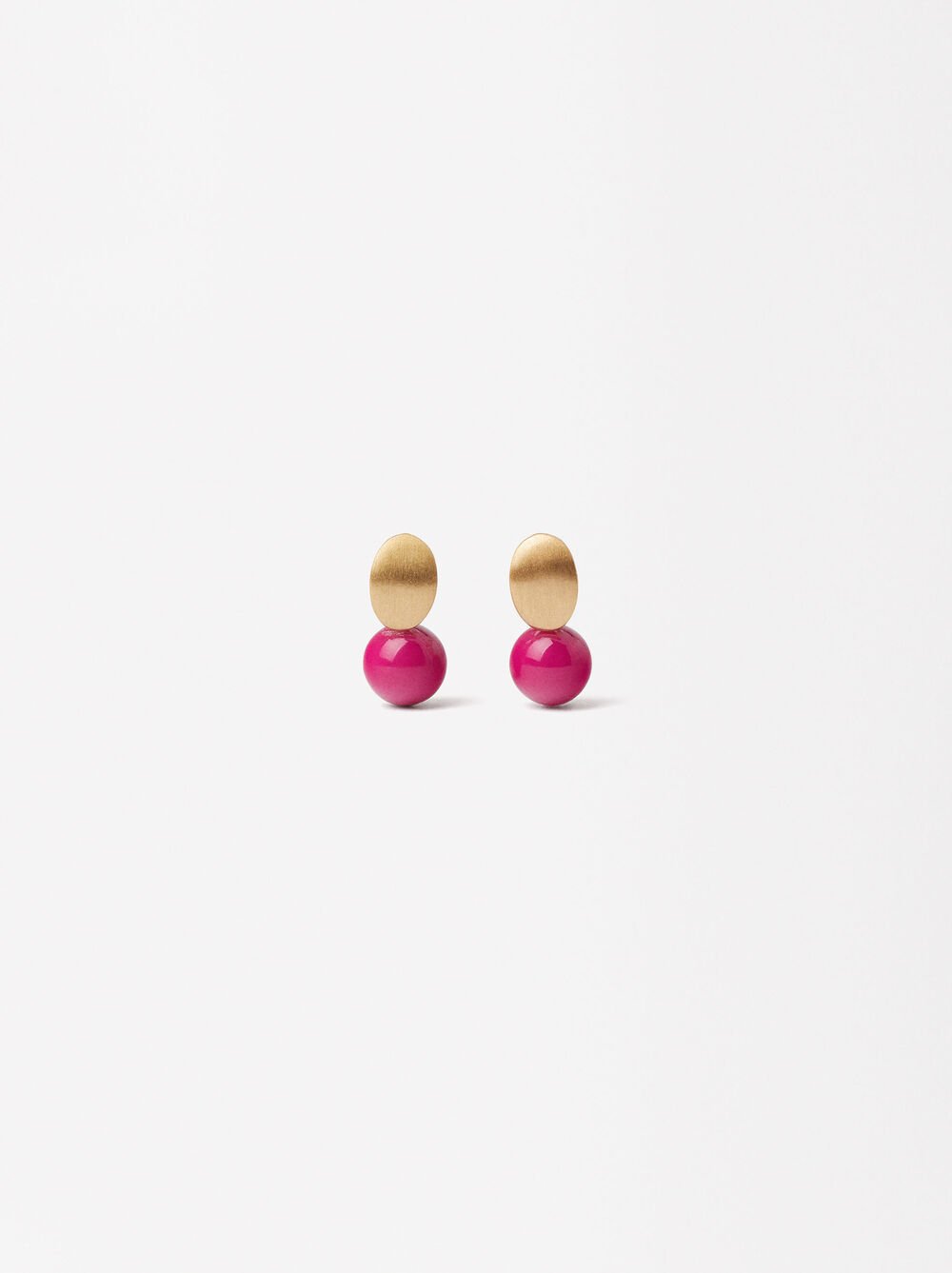 Short Earrings With Rhinestones