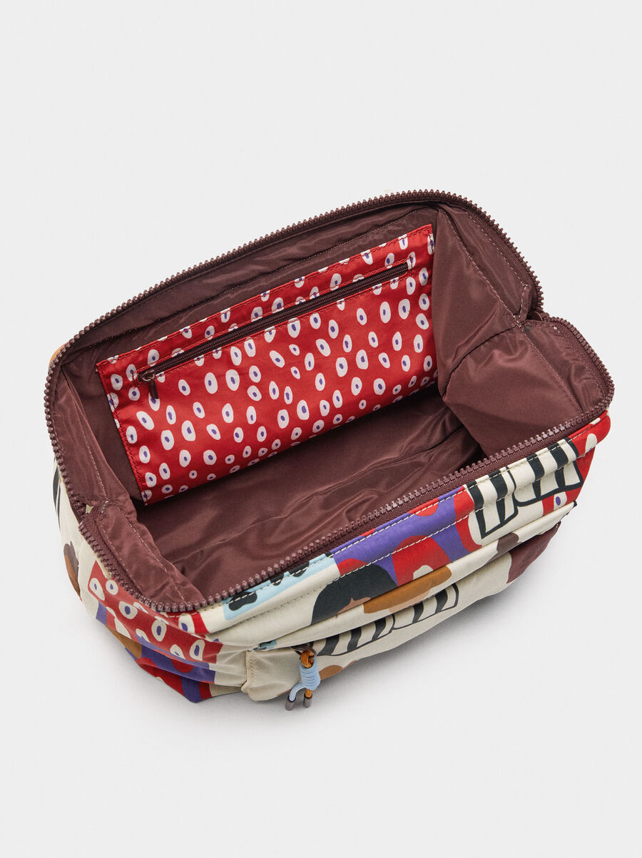 Printed nylon toiletry bag