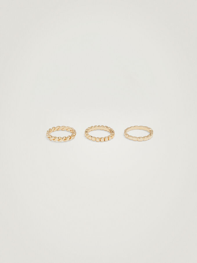 Set Of Golden Rings, Golden, hi-res