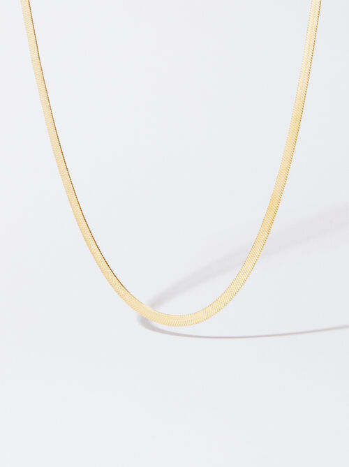 Goldfarbene Halskette Aus Stahl