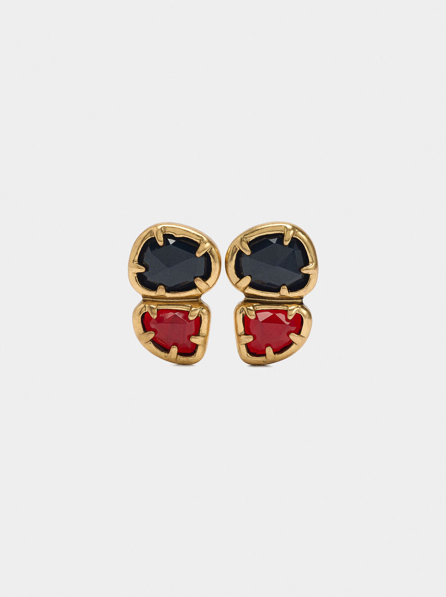 Oval clip-on earrings