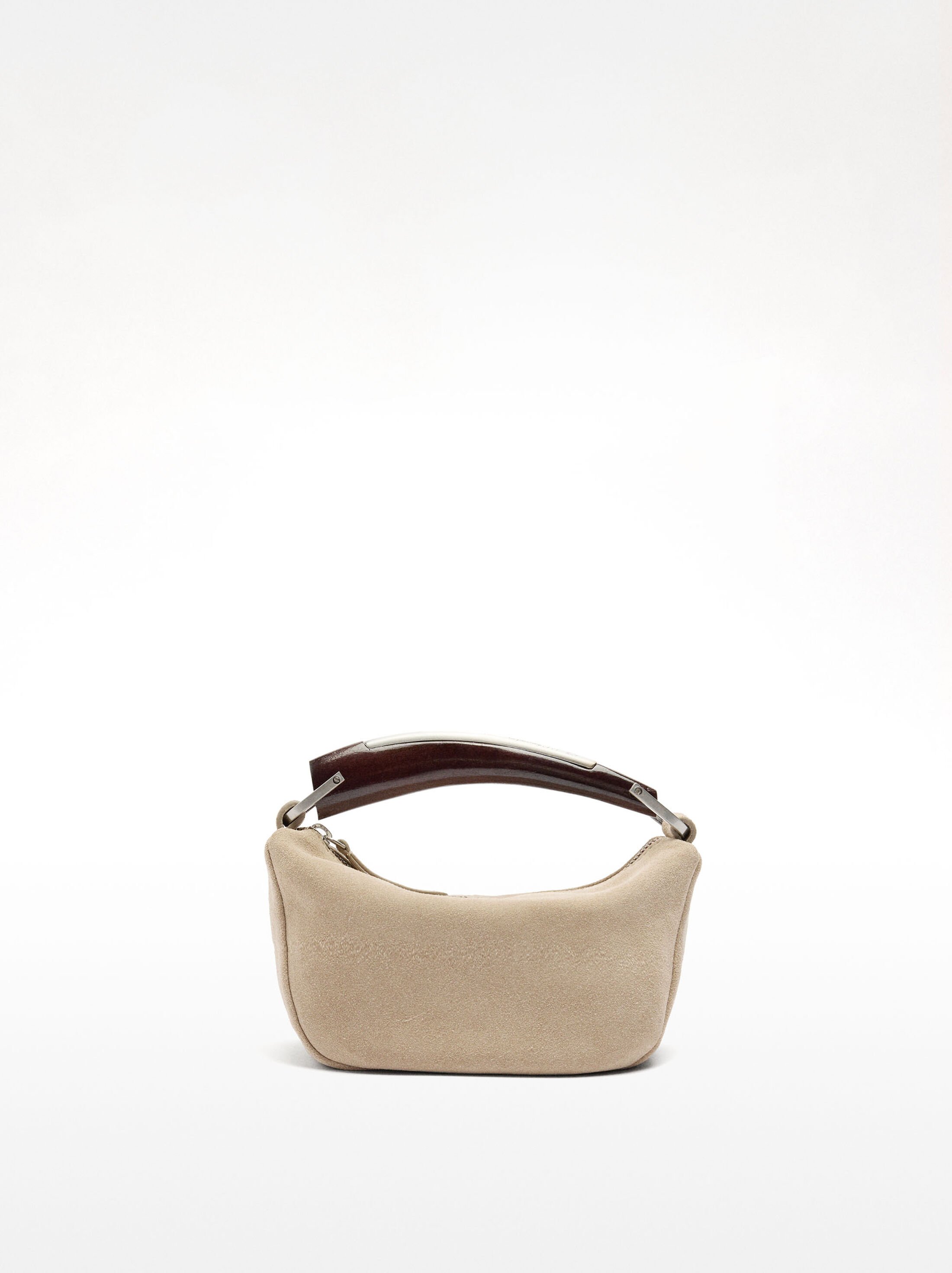 Suede leather handbag image number 1.0