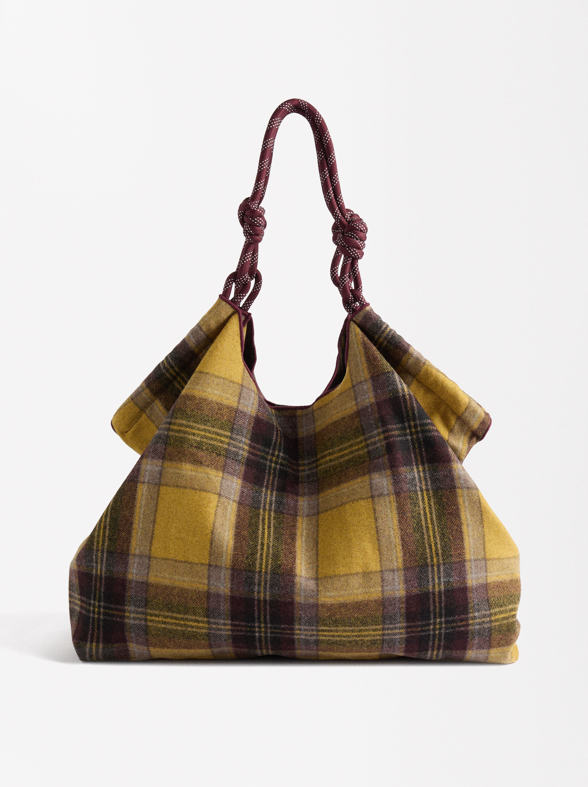 Printed Fabric Shopper Bag Yellow Parfois