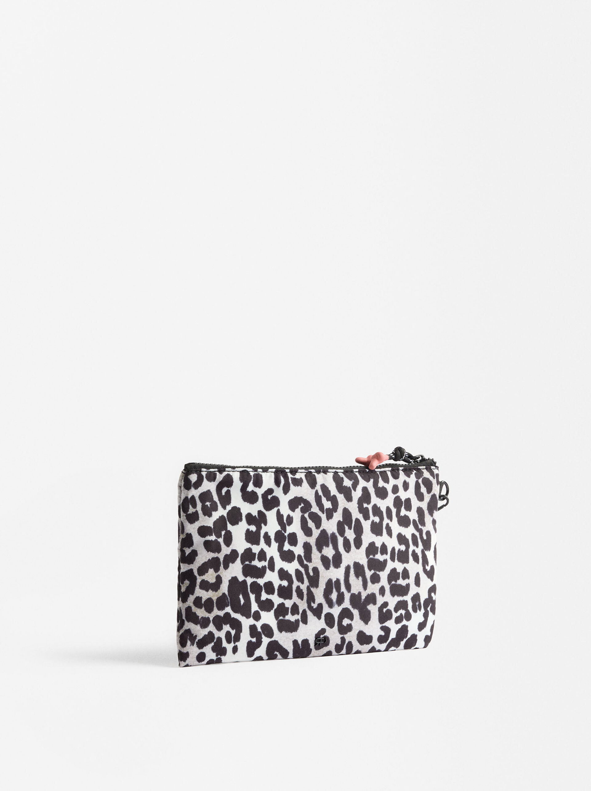 Leopard print nylon handbag image number 2.0