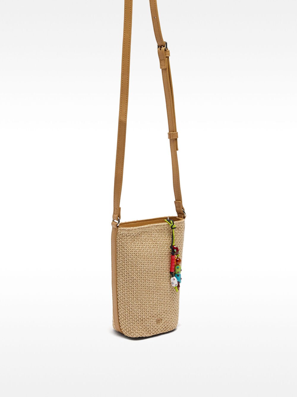 Straw-effect phone bag