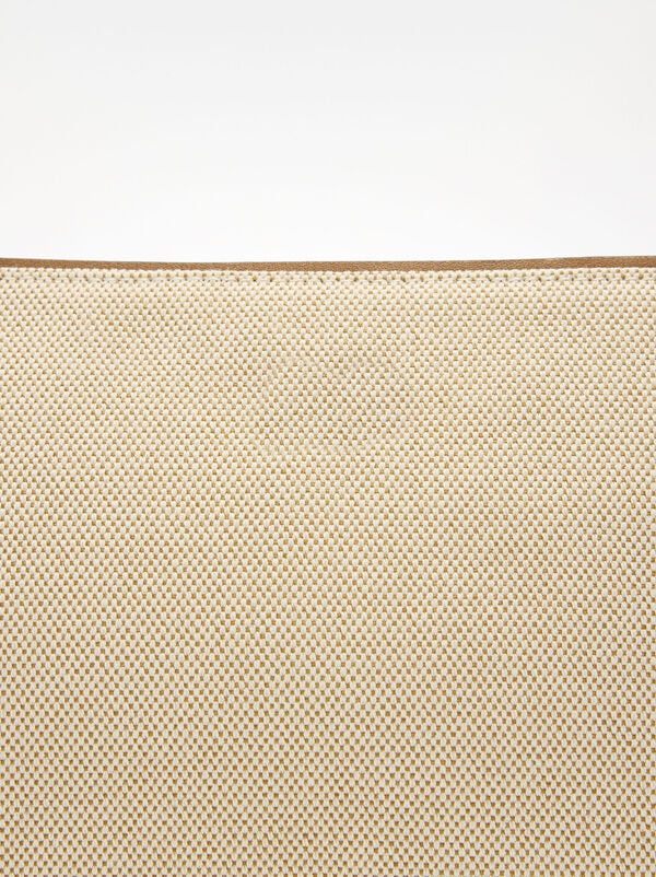 Rectangular fabric crossbody bag 