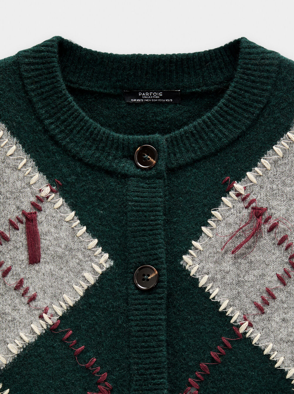 Strickcardigan mit Rauten