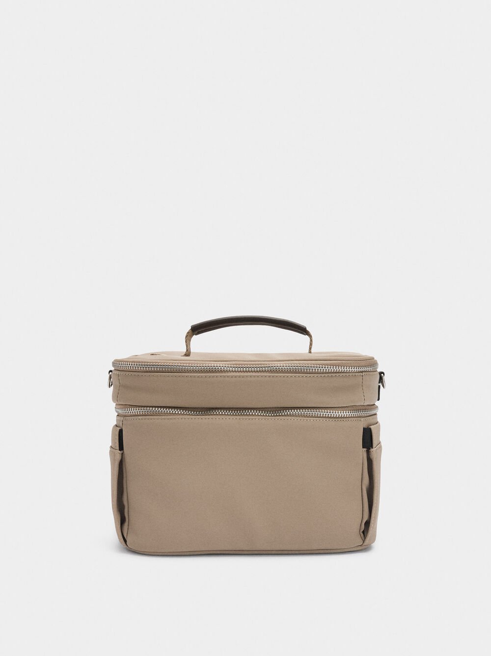 Plain lunch bag with nylon effect