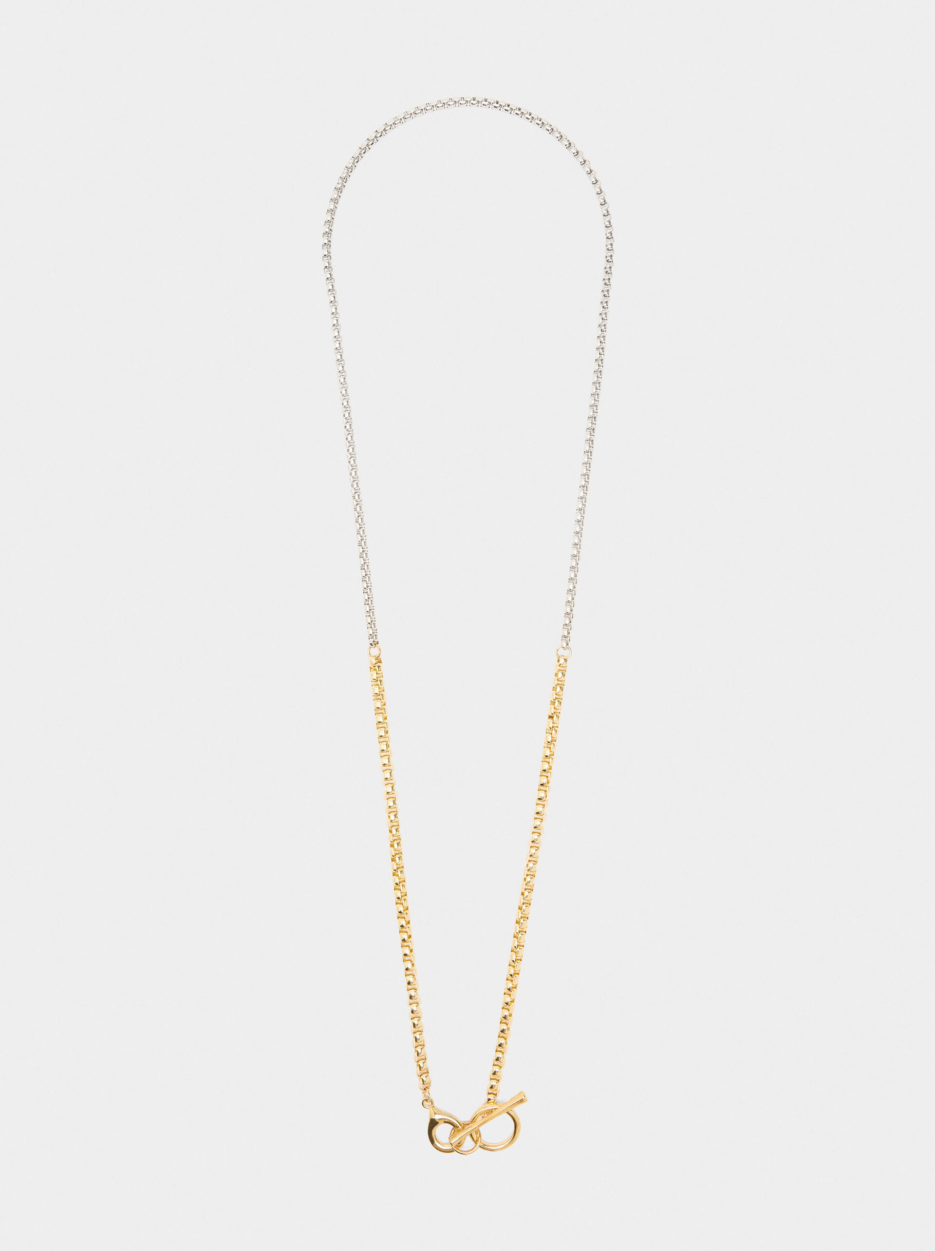 Bicolor set of necklace + earrings +  ring image number 1.0