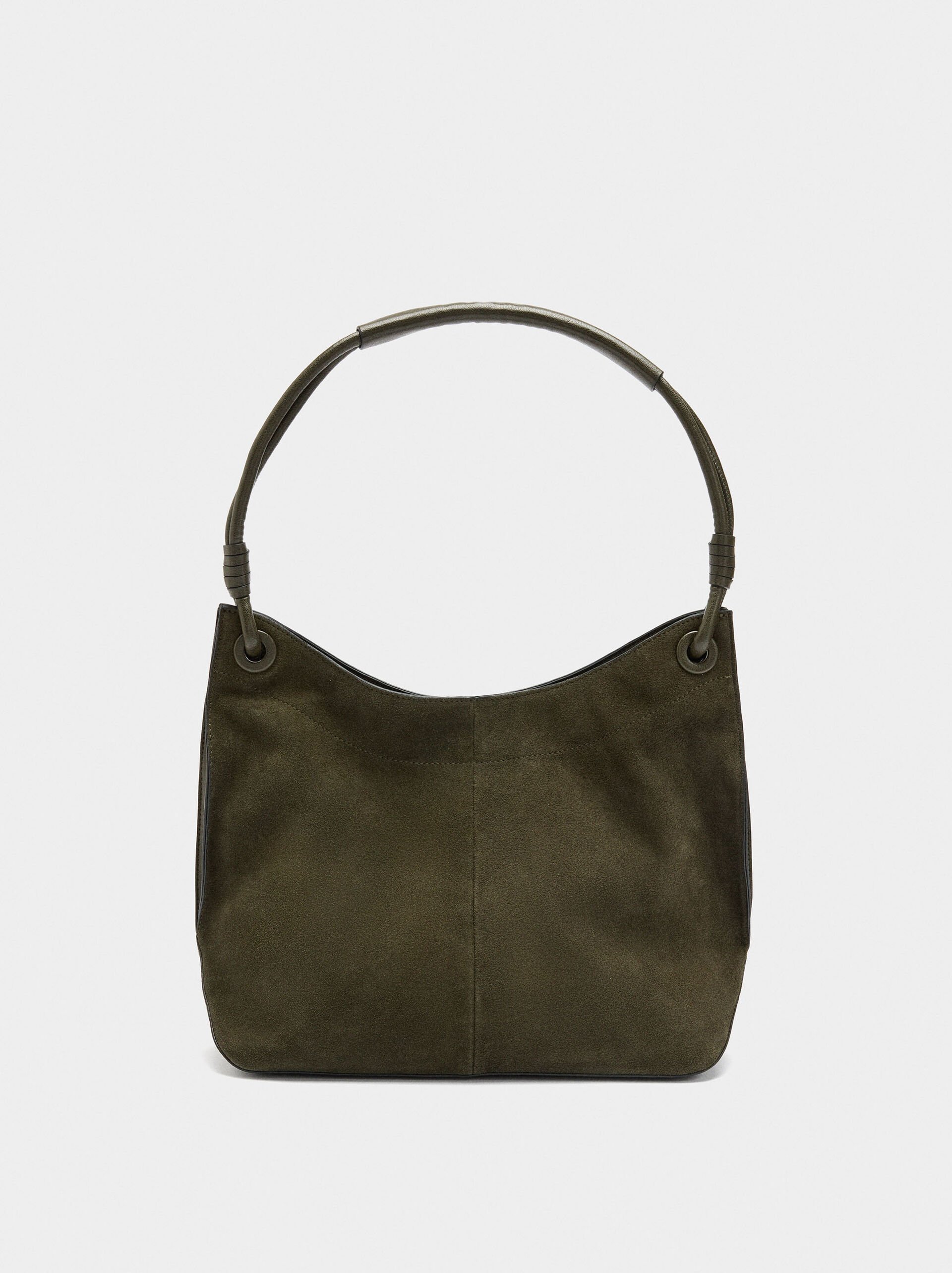 Shoulder bag with leather details image number 0.0