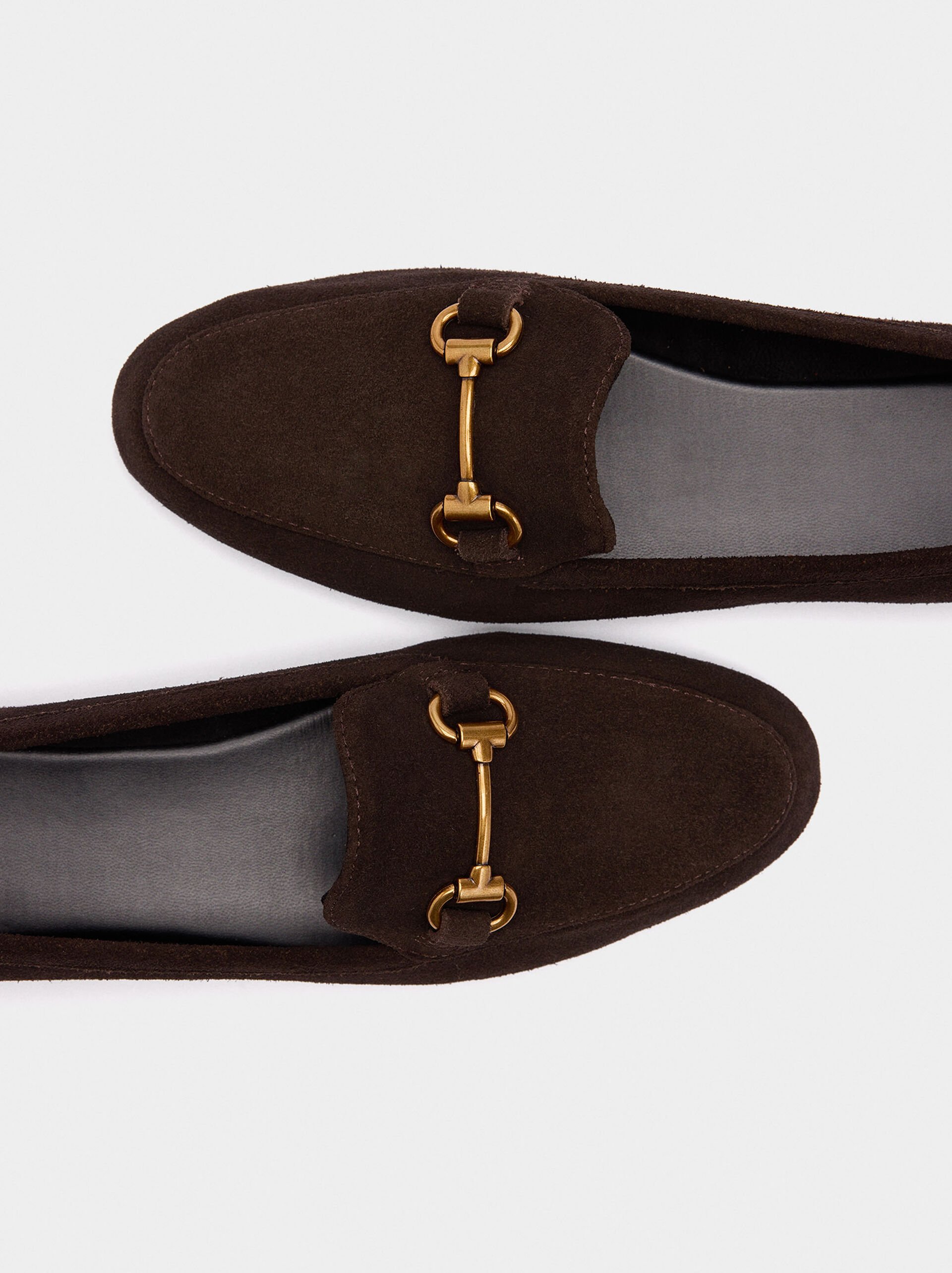 Leather loafers with buckle image number 4.0
