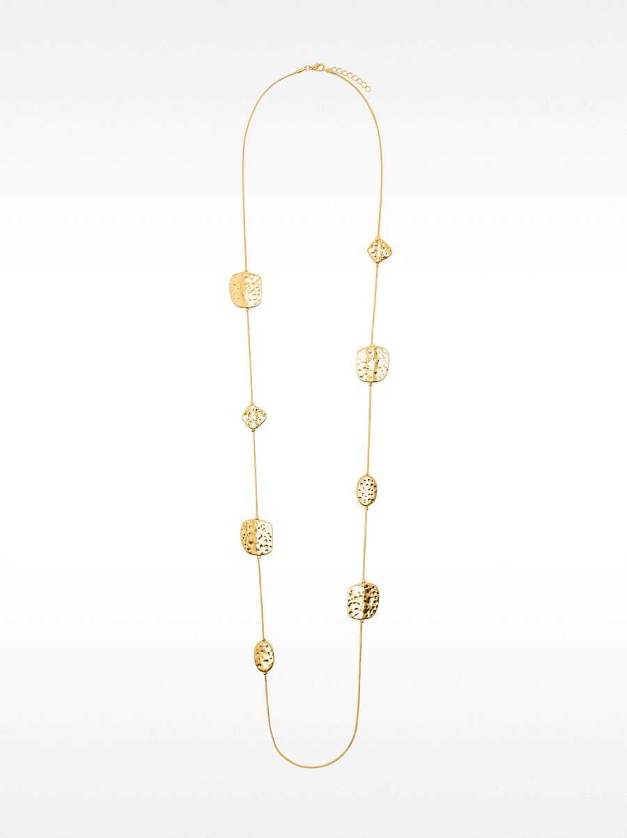 Long golden necklace