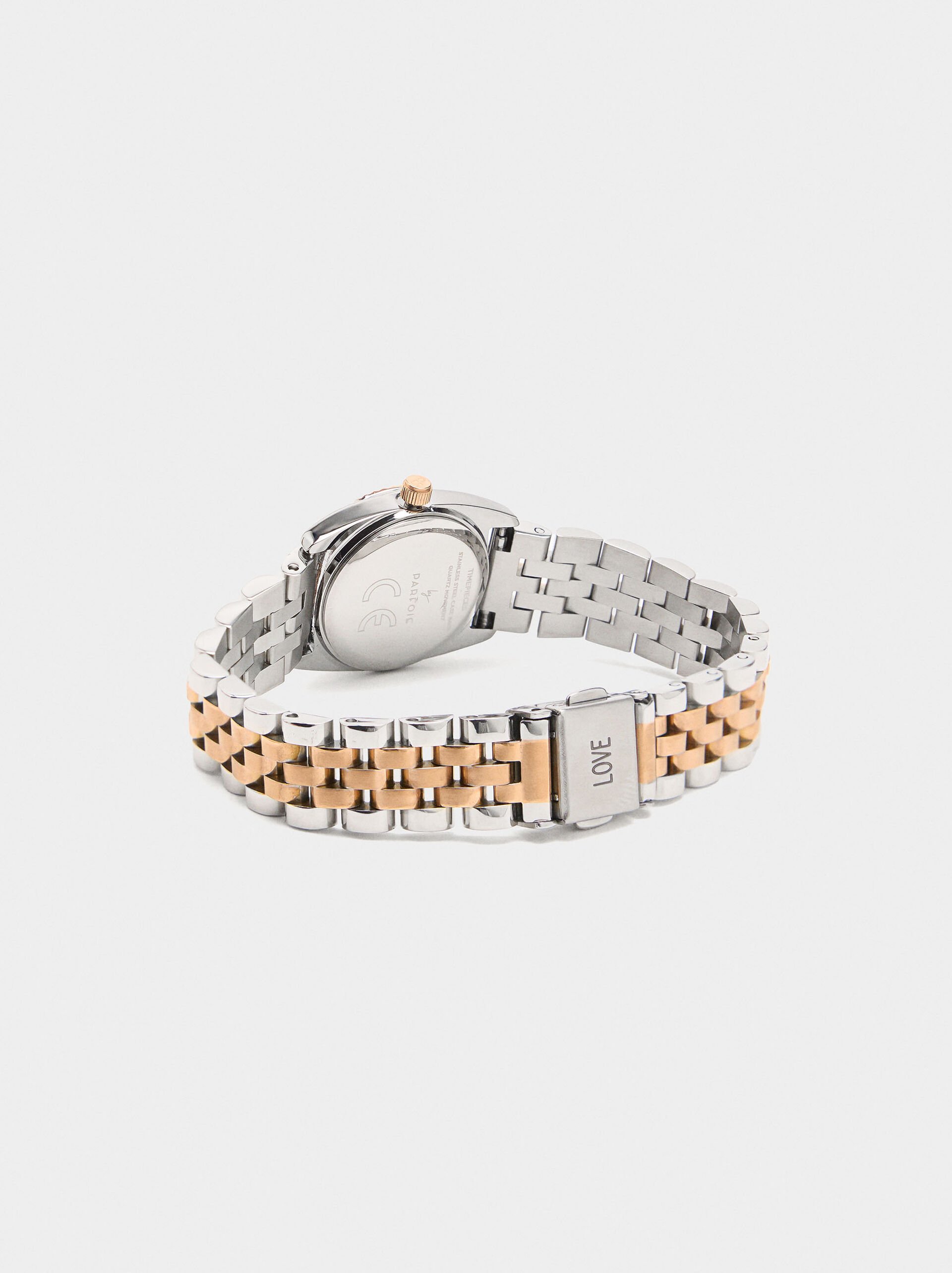 Watch with stainless steel wristband image number 1.0