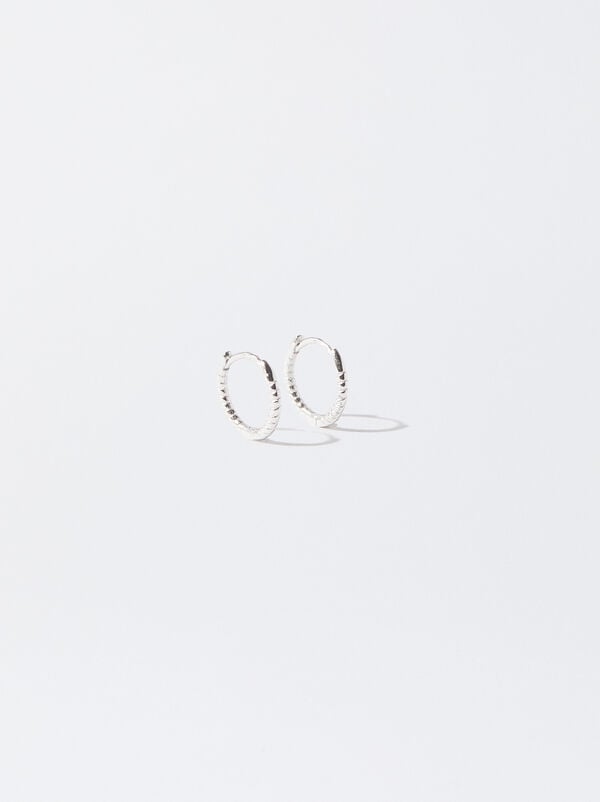 925 silver personalised hoop earrings
