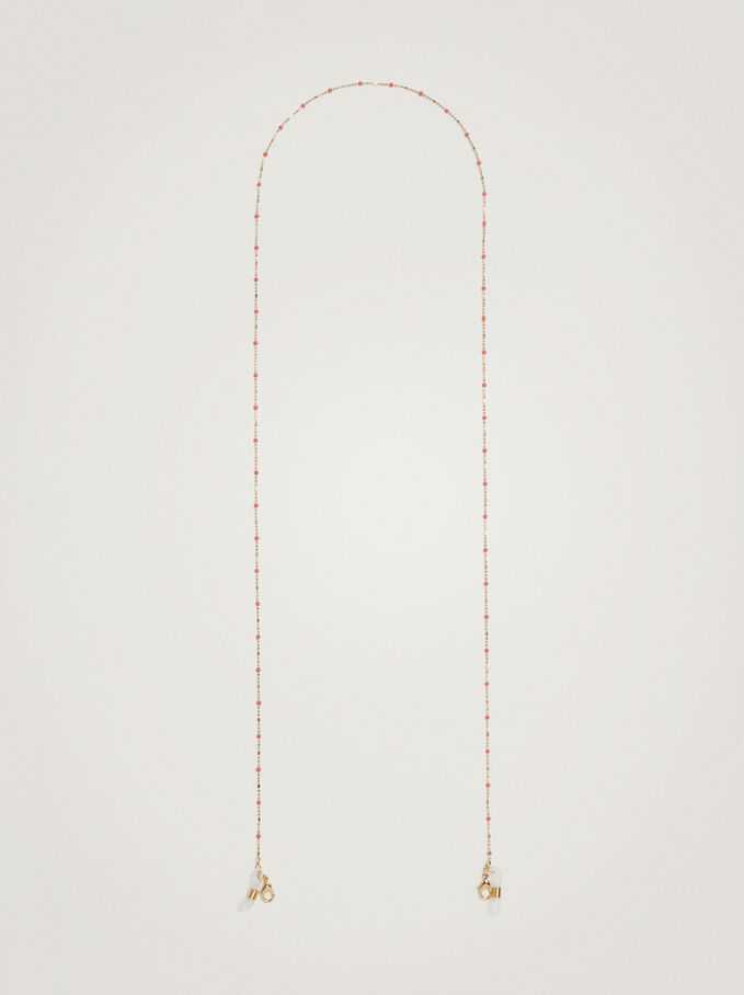 Chain For Sunglasses Or Mask With Enamel, Orange, hi-res