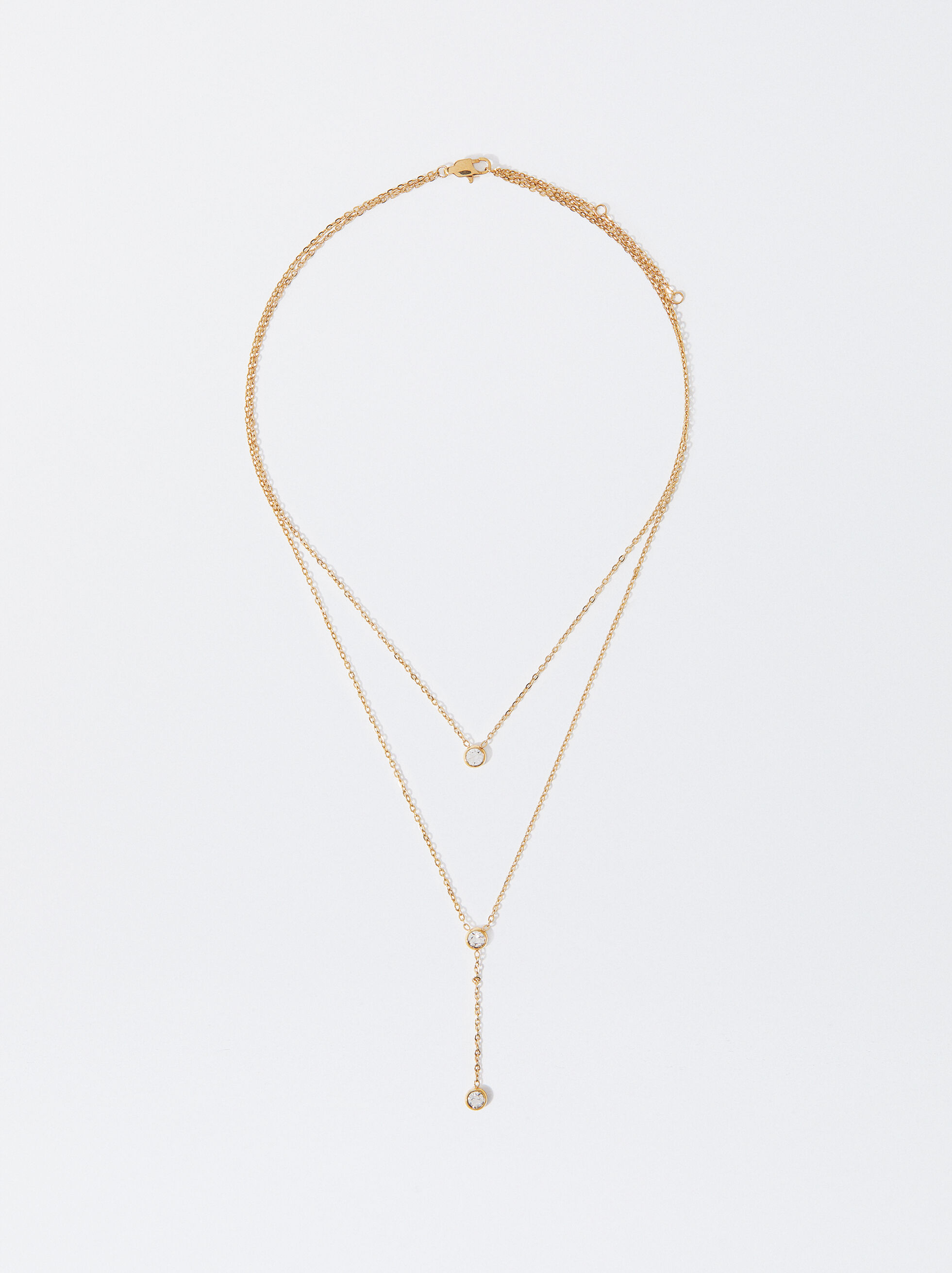 Long stainless hot sale steel necklace