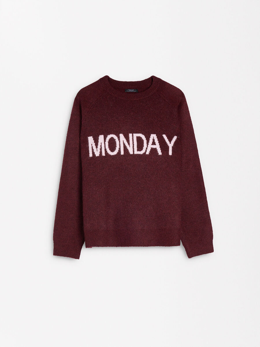 Jacquard knit sweater