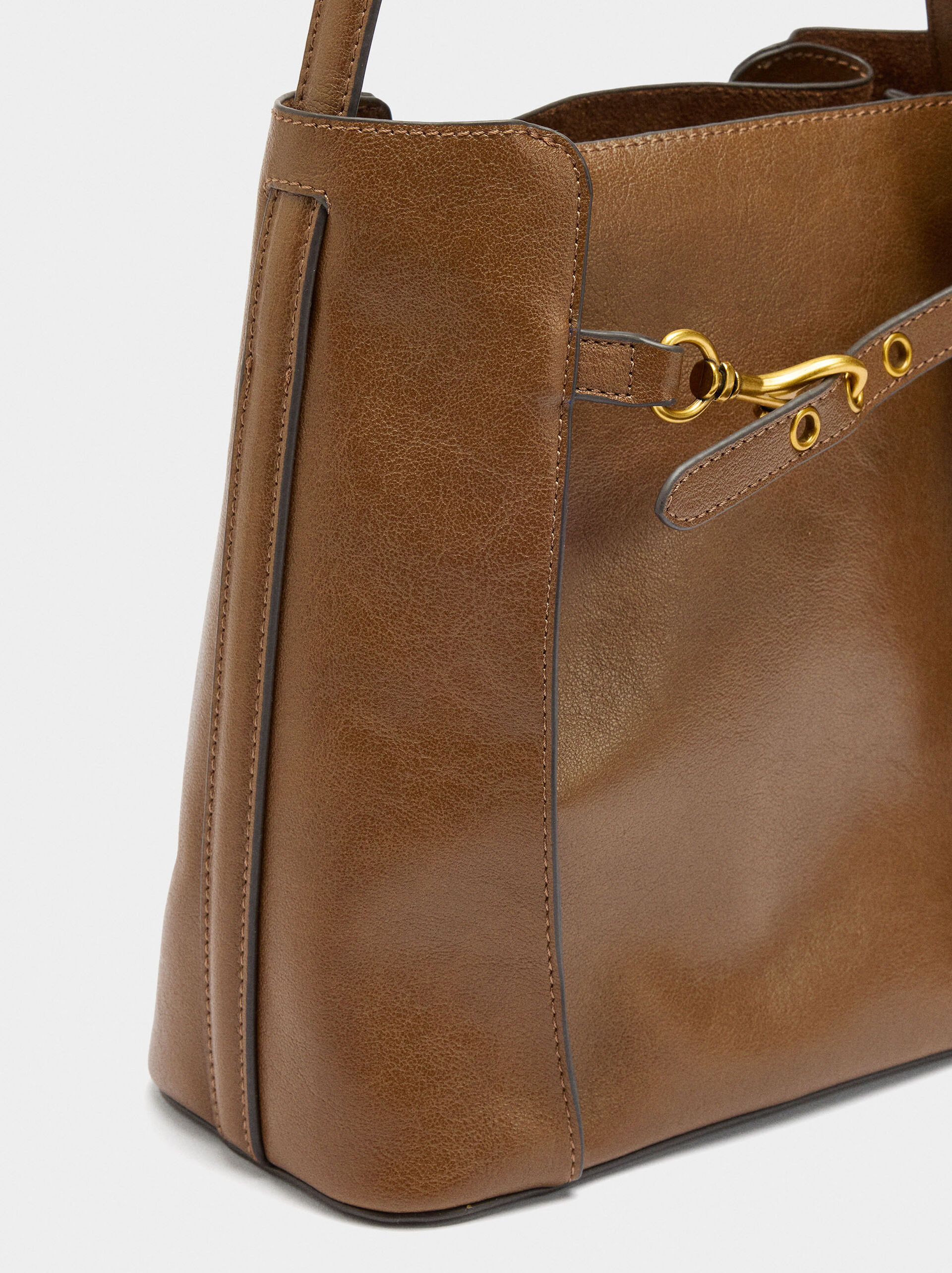 Bucket bag with side folds image number 2.0