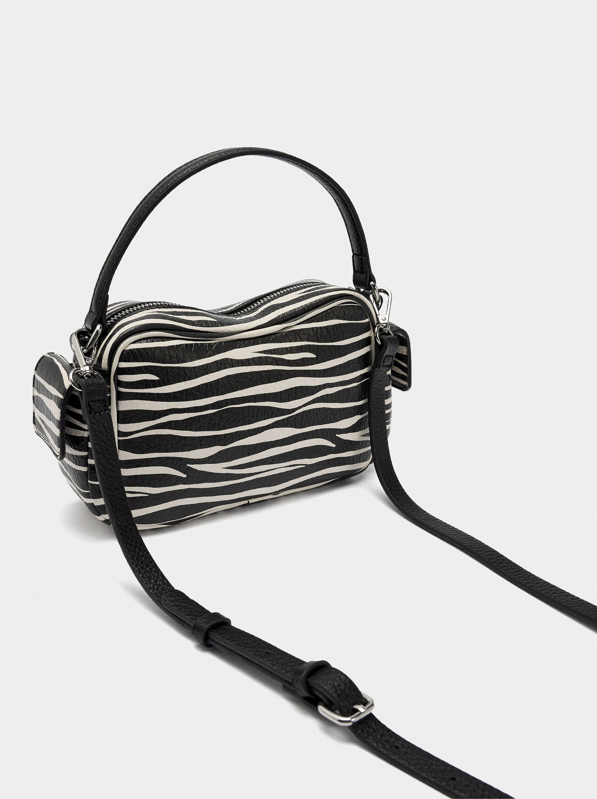 Printed crossbody bag with animal print image number 2.0