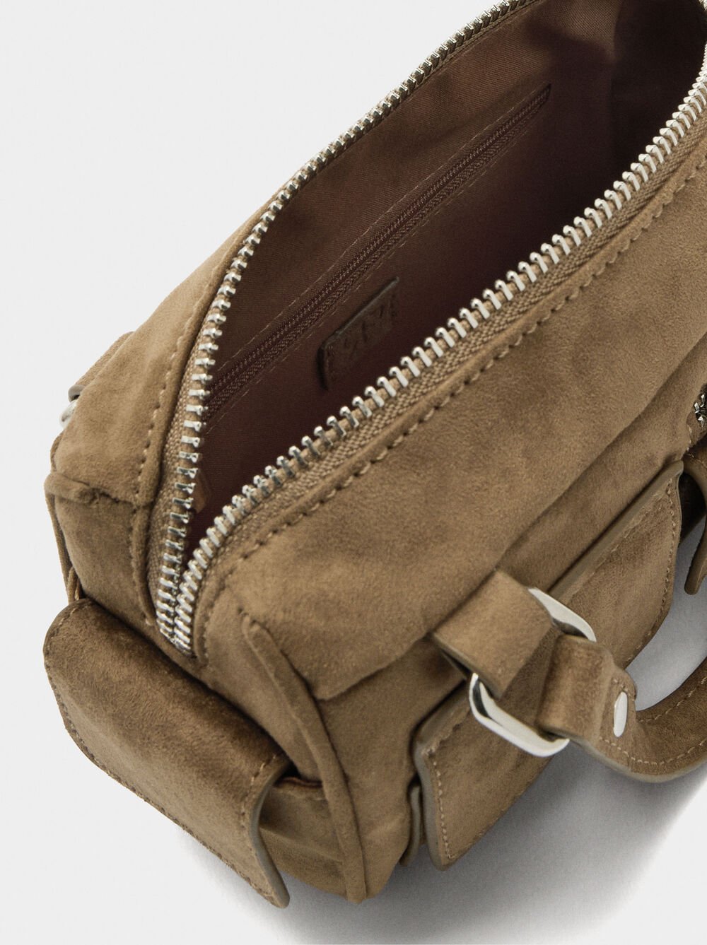 Mini sac &agrave; main avec effet cuir